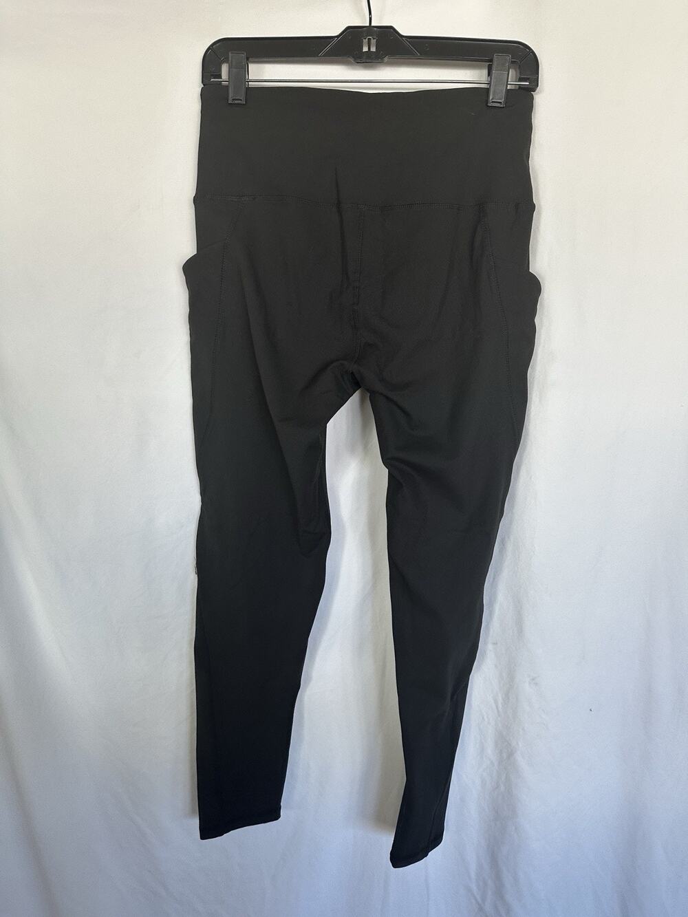 Leggings with 2 Side Pockets, Women's High Waist Yoga Pants Size L